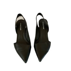 Donald J. Pliner Black Pointed Slingback Heels